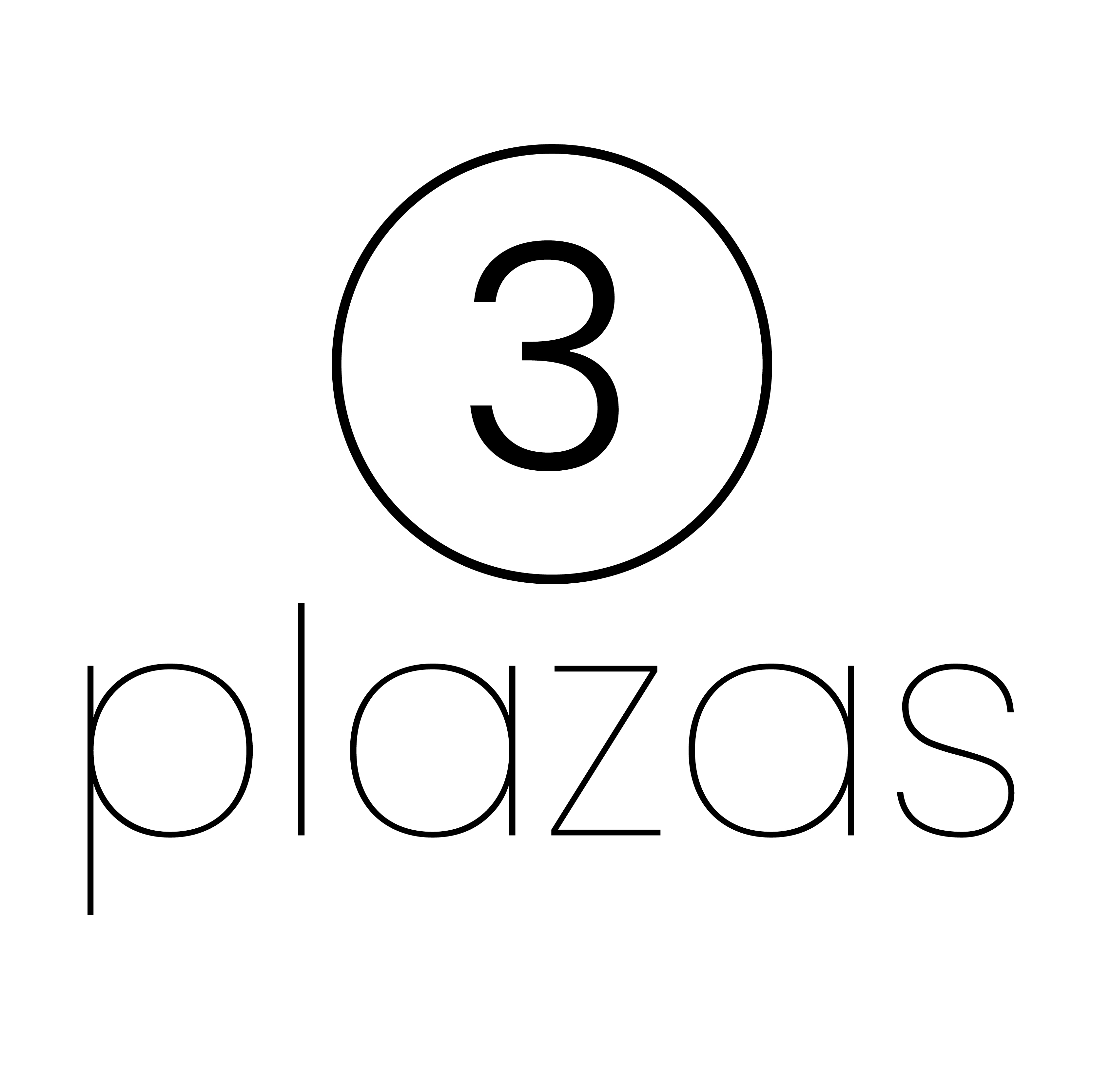 3 plazas