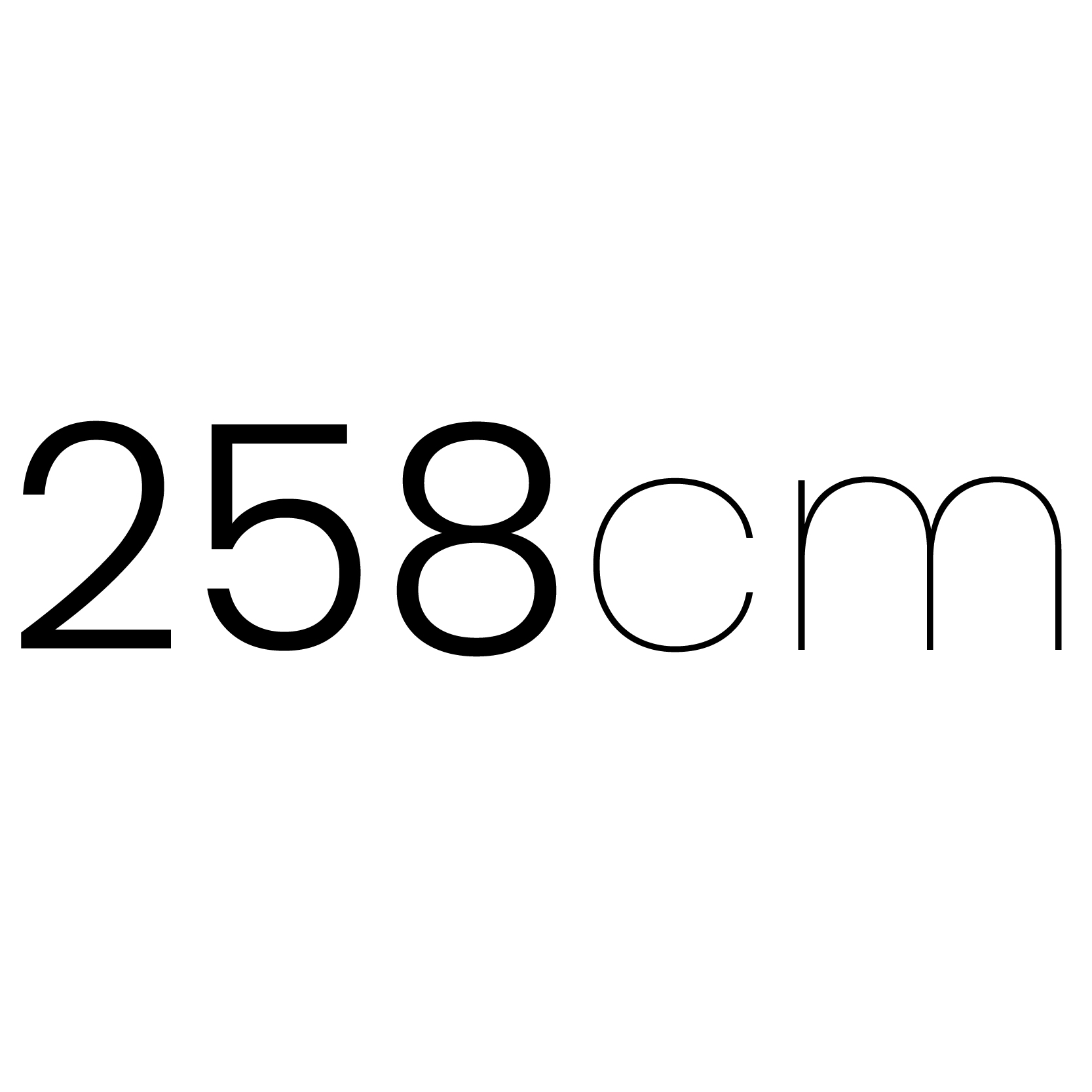 258 cm